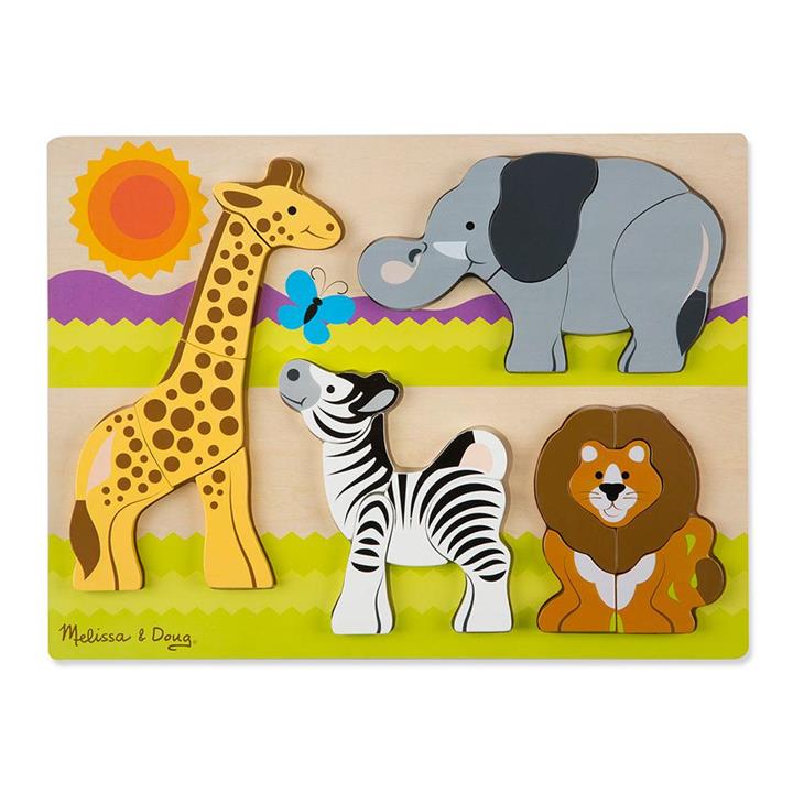 Melissa and Doug Safari Chunky Puzzle - 20 Piece