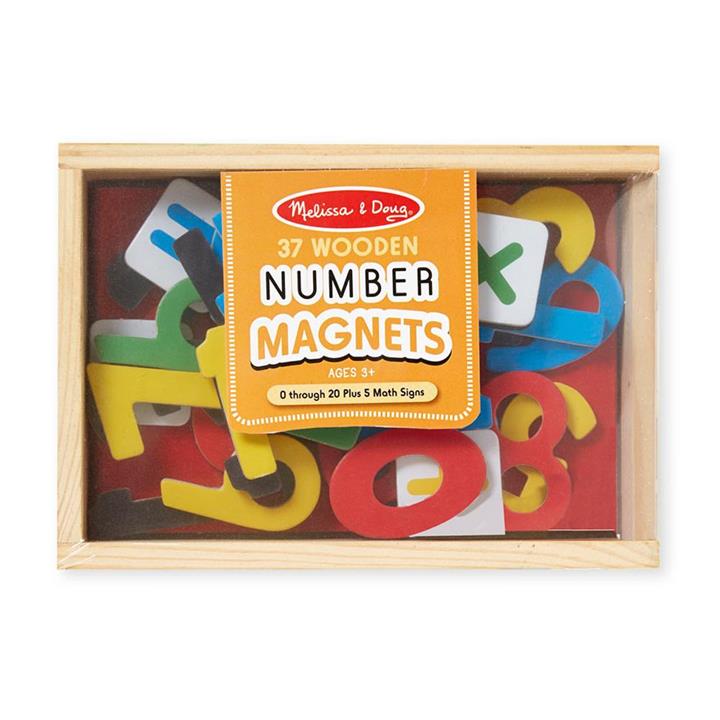 Melissa and Doug Wooden Number Magnets - Box of 37