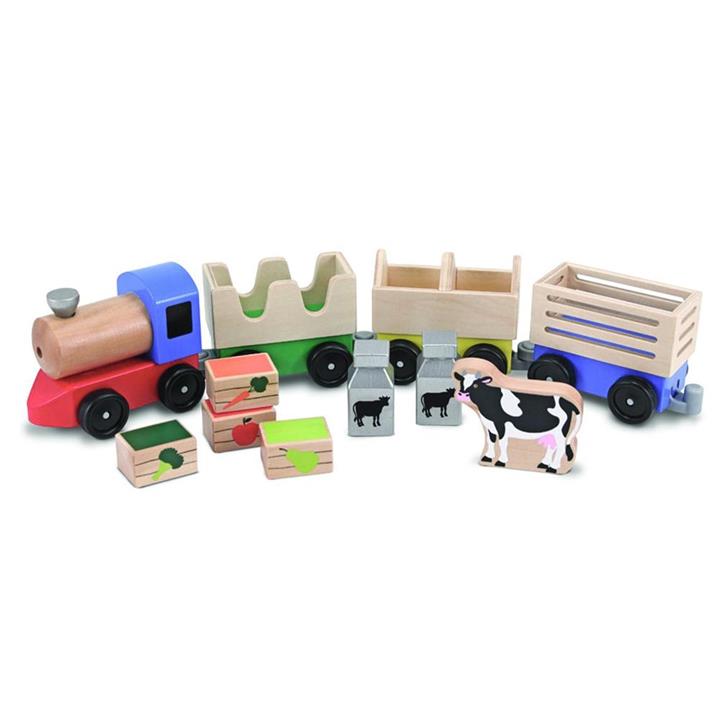 Melissa and Doug Wooden Animal Farm Train