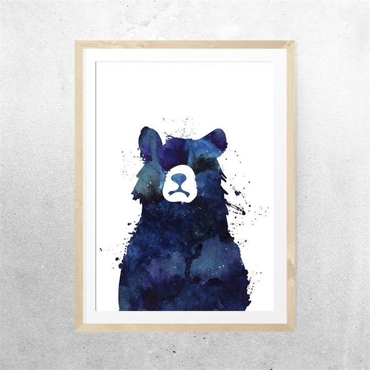 Messy Bear Don't Care | Unframed Print