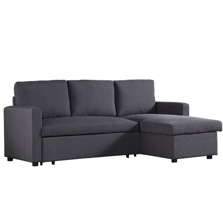 Merton 3 Seater Corner Storage Futon Sofa Bed - Tweed