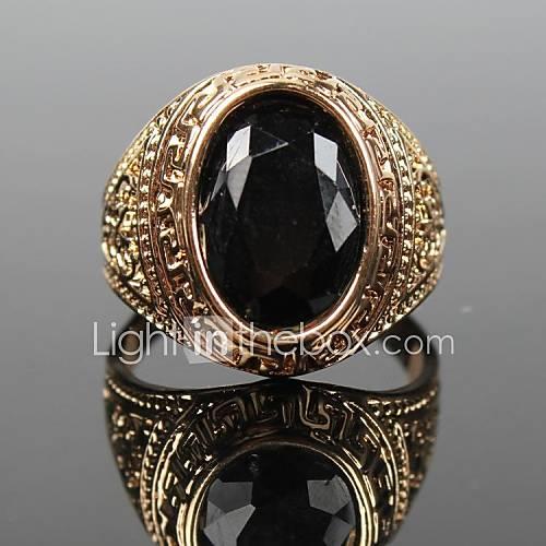 Men's Statement Ring - Fashion Gold / Black Ring For Christmas Gifts / Party / Daily