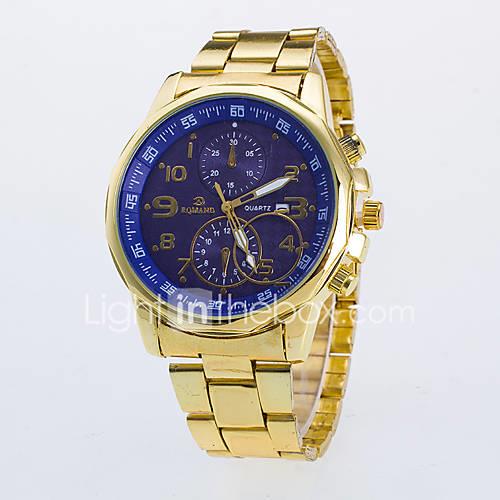 Men's Quartz Wrist Watch / Casual Watch Rose Gold Plated Alloy Band Casual Dress Watch Gold