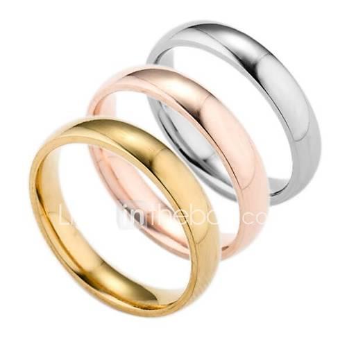 Men's Silver Plated / Gold Plated Band Ring - Geometric Fashion Gold / Silver / Rose Ring For Daily