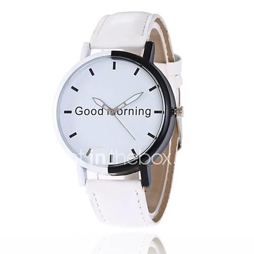 Men's Women's Quartz Bracelet Watch Chinese Large Dial Casual Watch PU Band Creative Fashion Black White Blue Red Brown Pink Purple Beige