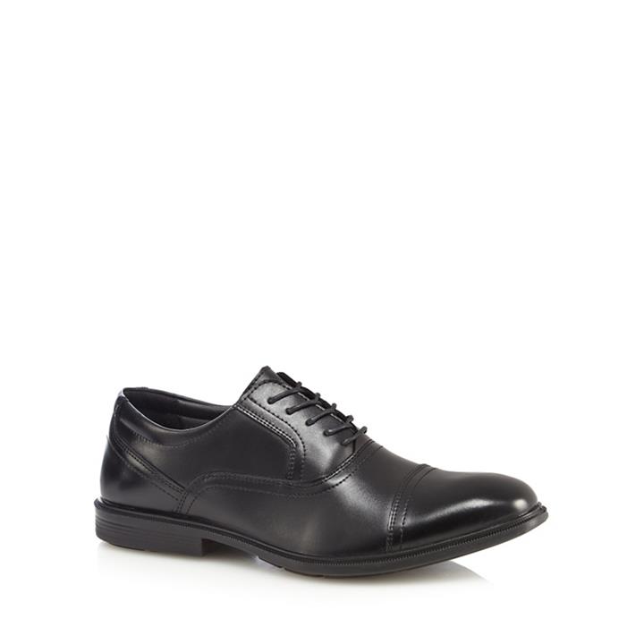 Mens Hush Puppies Black Leather 'donny' Oxford Shoes, Men's, Size: 6