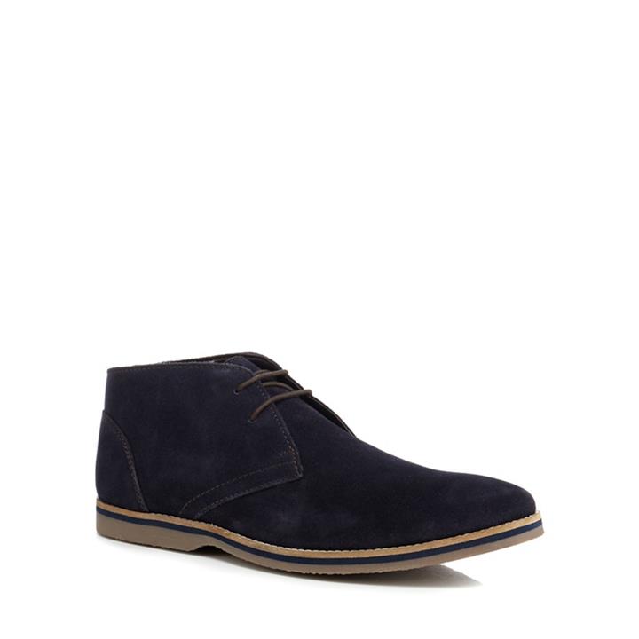 Mens Hush Puppies Navy (Blue) Suede 'spencer' Chukka Boots, Men's, Size: 7