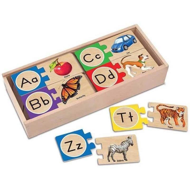 Melissa and Doug Alphabet Wooden Puzzle Cards