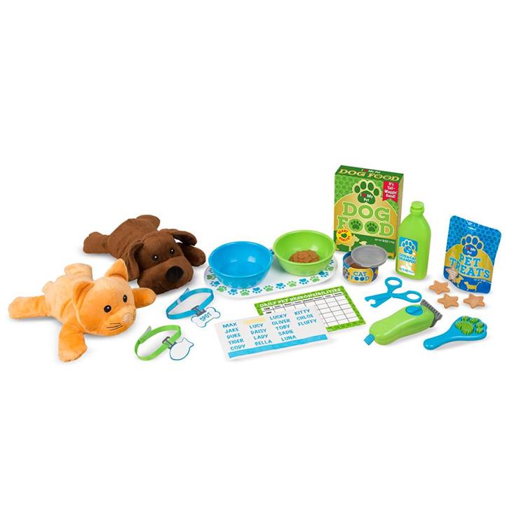 Melissa and Doug Feeding & Grooming Pet Care Play Set