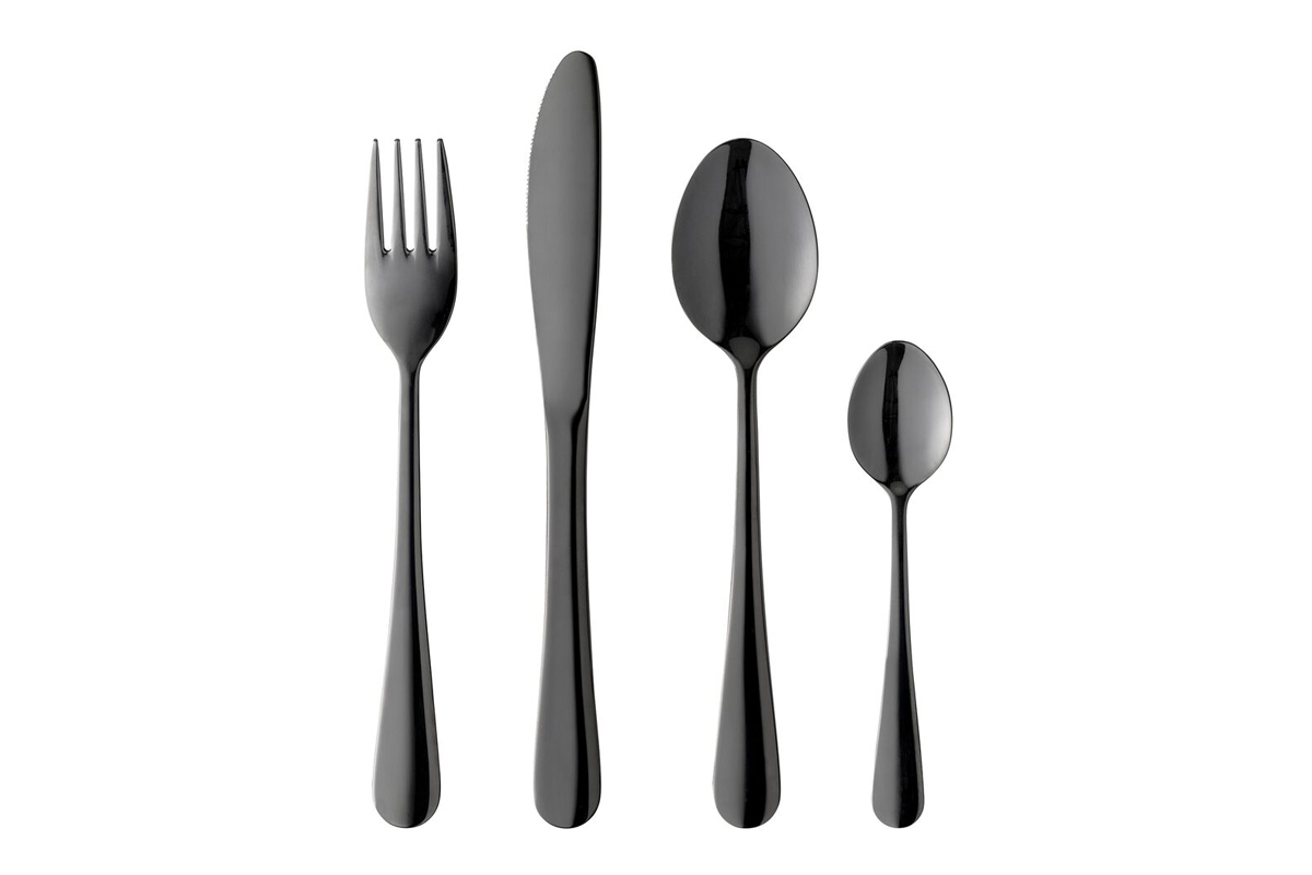 Milano Décor 16pcs S/S Cutlery Set (Black)