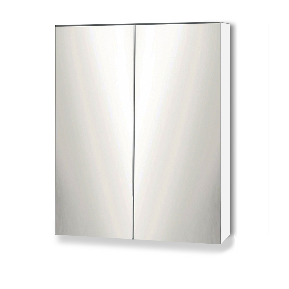 Mirrored Storage Cabinet 60CM (White)