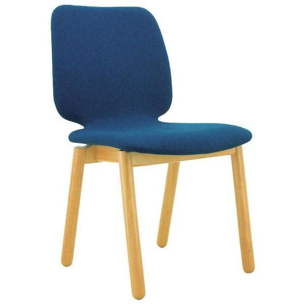 Missie Dining Chair | Oak + Midnight Blue