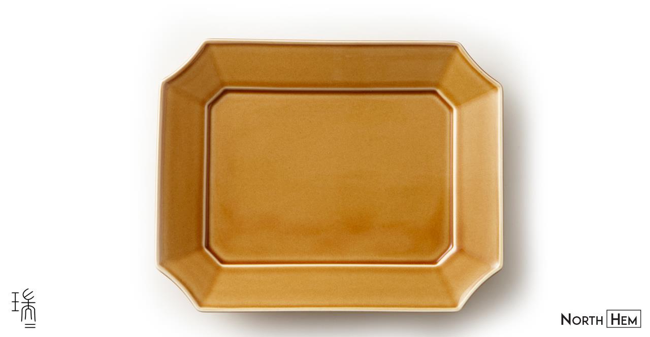 Mizu-Mizu Rectangular Dish | 19 cm Serving Platter | Modern Japanese Tea Set