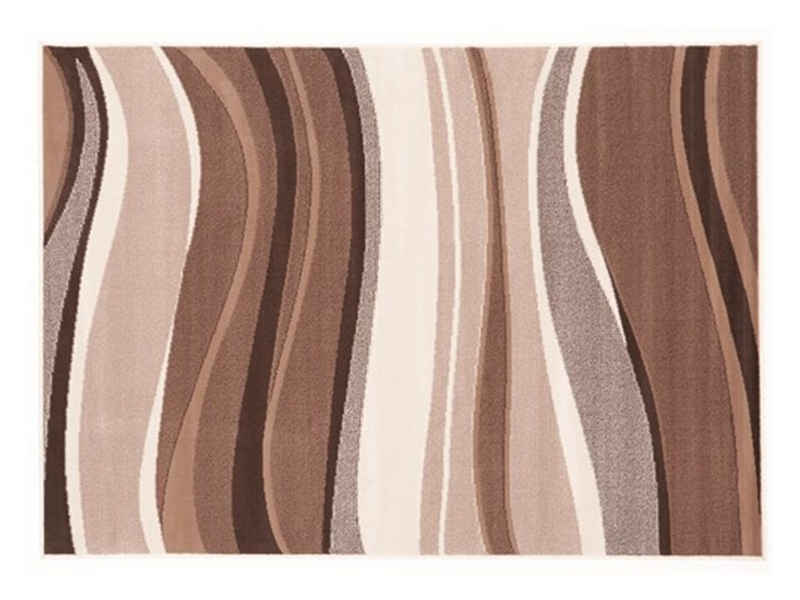 Modern Beige Brown Rug Wave Pattern 330x240cm