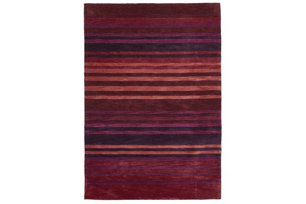 Modern Abrash Stripes Rug Crimson 225x155cm