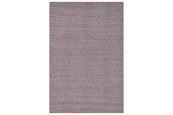 Modern Flatweave Diamond Design Purple Rug 320x230cm