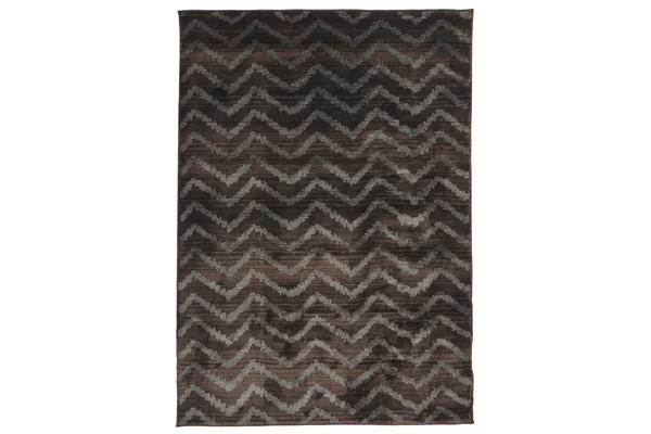 Morrocan Chevron Design Rug Brown Grey 330x240cm