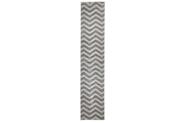 Modern Chevron Design Rug Silver 400X80cm