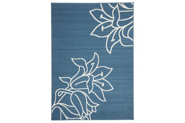 Modern Spring Leaf Blue Rug 230x160cm