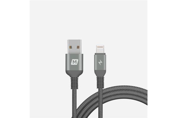 Momax ELITE Link Triple-Braided Nylon 2m Lightning Cable Black