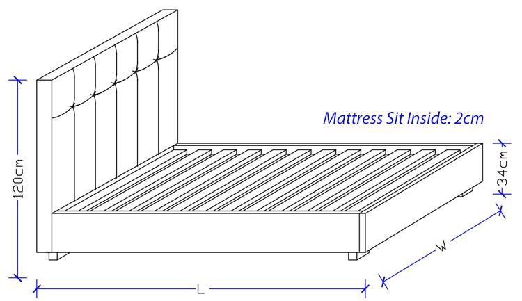 Monzar Custom Upholstered Bed Frame