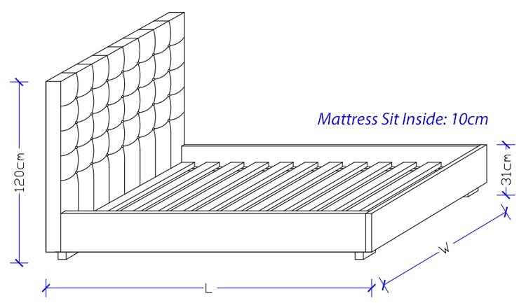 Mondo Custom Leather Bed Frame