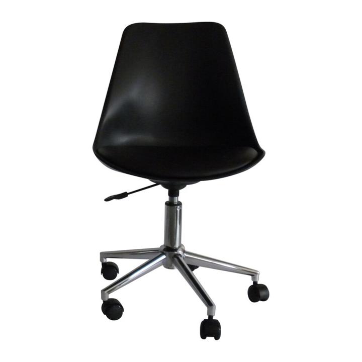 Mora black padded seat gas lift office chair