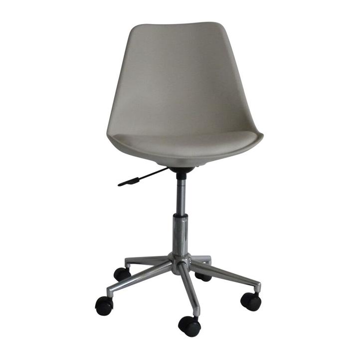 Mora white padded seat gas lift office chair