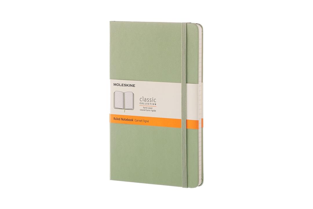 Moleskine - Classic Hard Cover Notebook - Ruled - Large - Willow