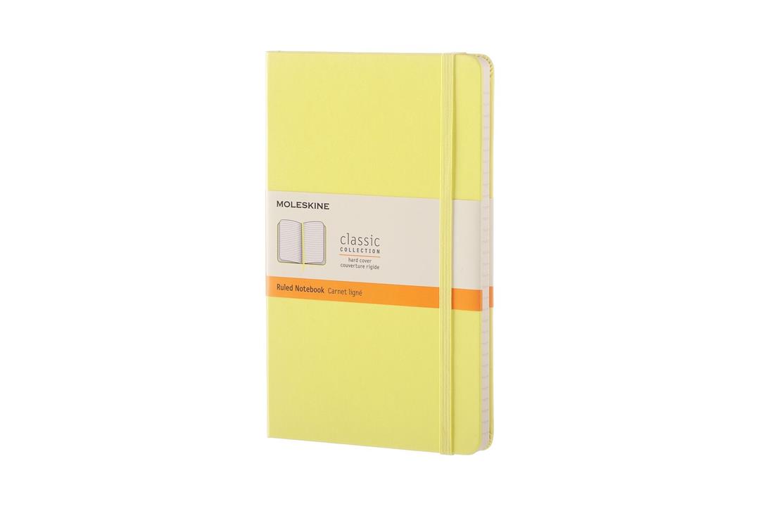 Moleskine - Classic Hard Cover Notebook - Ruled - Large - Citron