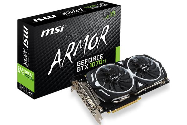 MSI NVIDIA GTX 1070 TI ARMOR 8GB Video Card - GDDR5 3xDP/HDMI/DVI SLI VR Ready 1607/1683MHz