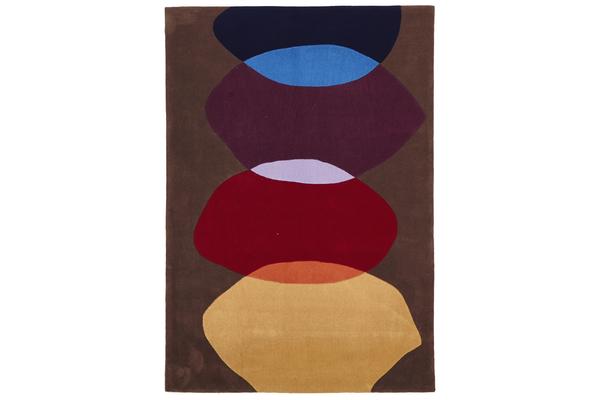 Multi Brown Pebble Rug 165x115cm