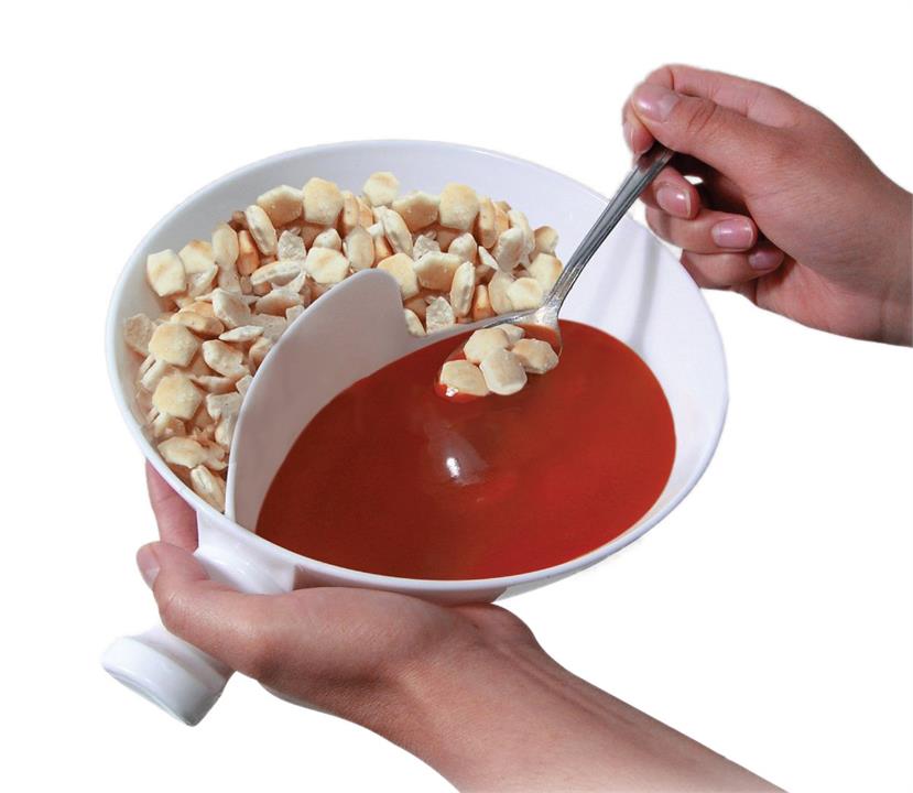 Multifunctional Plastic Cereal Bowl Snacks Containers Separate Containers for Snacks and Milk with Handle Design 'n Grip