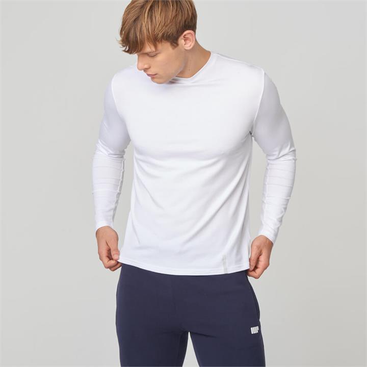 Myprotein Luxe Classic Long Sleeve Crew - XXL - White