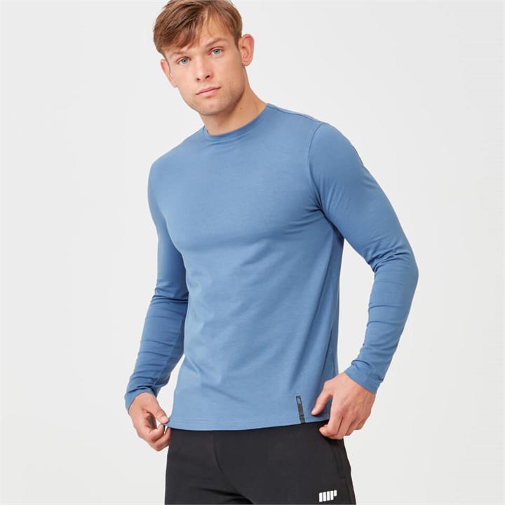 Myprotein Luxe Classic Long Sleeve Crew - XXL - Blue