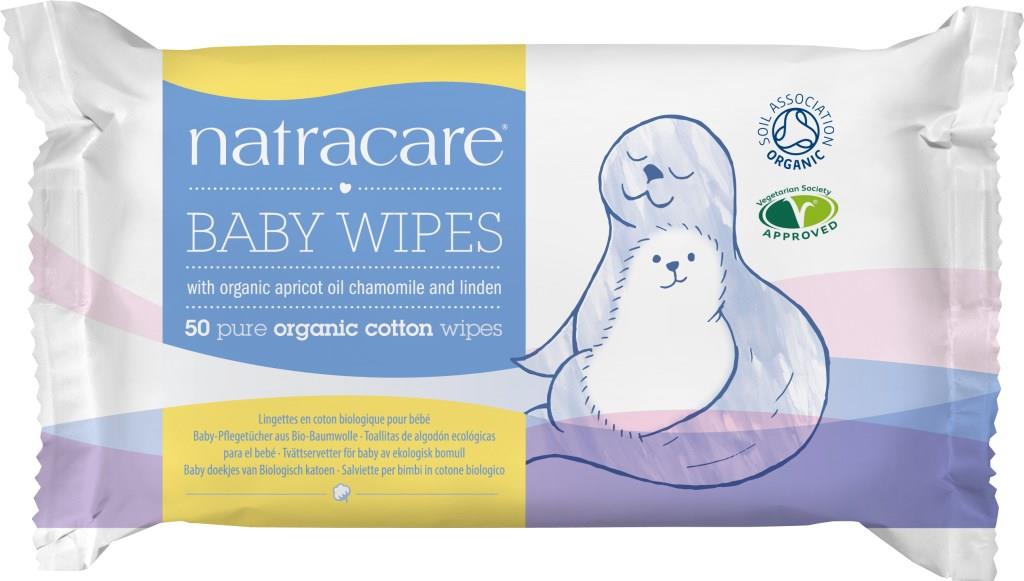 Natracare Organic Cotton Baby Wipes X 50