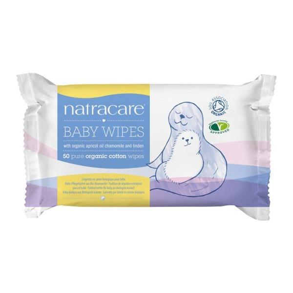 Natracare Organic Cotton Baby Wipes pack of 50x