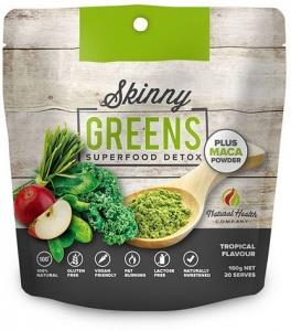 Natural Health Co Skinny Greens Superfood Detox + Maca Powder G/F 160g