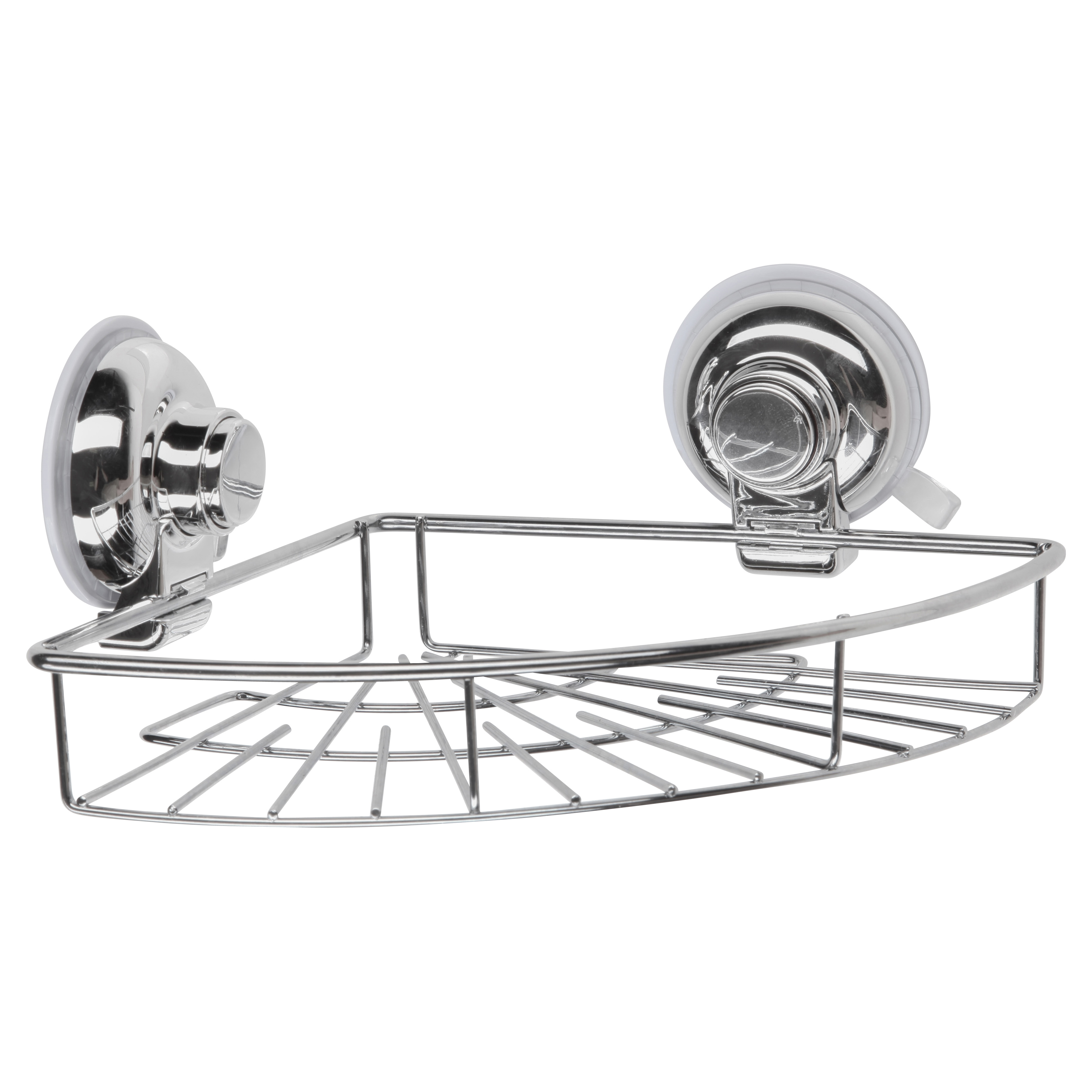 Naleon Classic Super Suction Chrome Corner Shelf