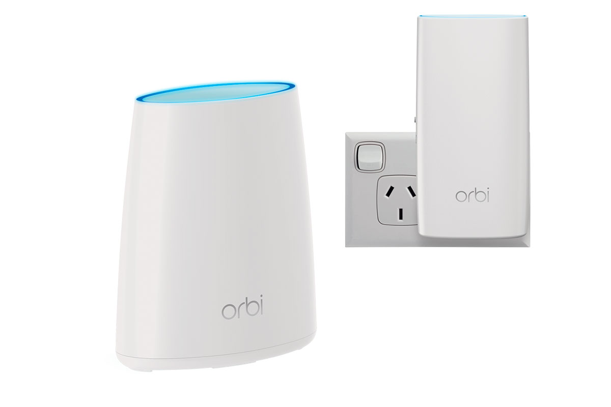 Netgear Orbi High-Performance AC2200 Tri-band WiFi System with Wall Plug Satellite (RBK30)