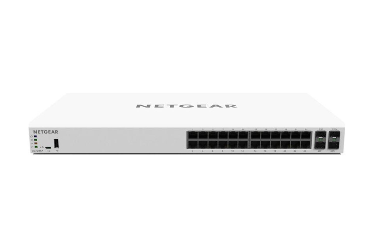 Netgear Insight Managed 28-port Gigabit Ethernet 390W PoE+ Smart Cloud Switch with 2 SFP & 2 SFP+ 10G Fiber ports (GC728XP)