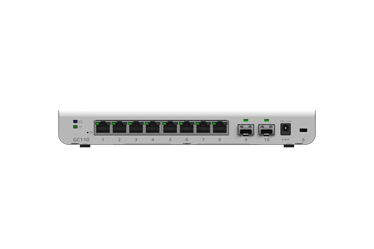 Netgear Insight Managed 8-Port Gigabit Ethernet Smart Cloud Switch with 2 SFP Fiber Ports (GC110-100AUS)