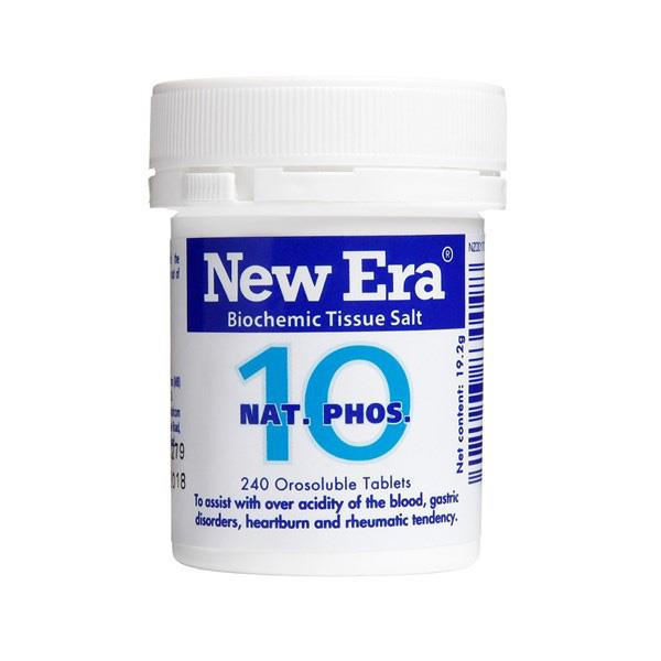 New Era No.10 Nat Phos - Natural antacid 240 orosoluble tablets