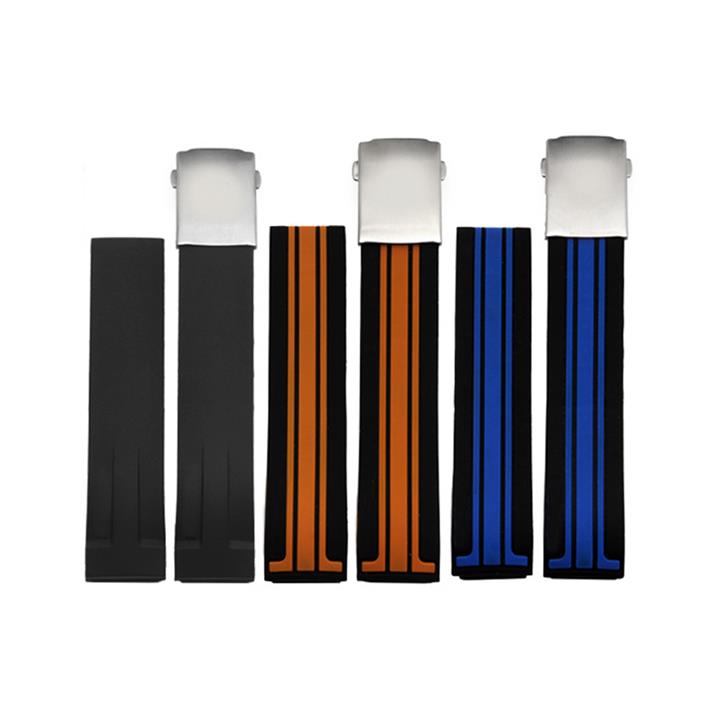 New BLACK/BLUE/ORANGE Silicone Rubber Diver Watch Band Strap For Tissot-T-Race