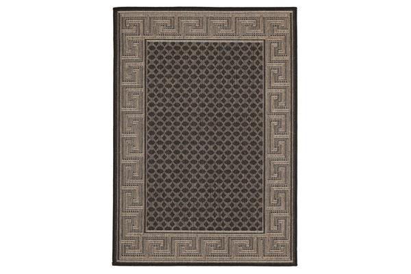 Night Indoor Outdoor Modern Black Rug 160X110cm