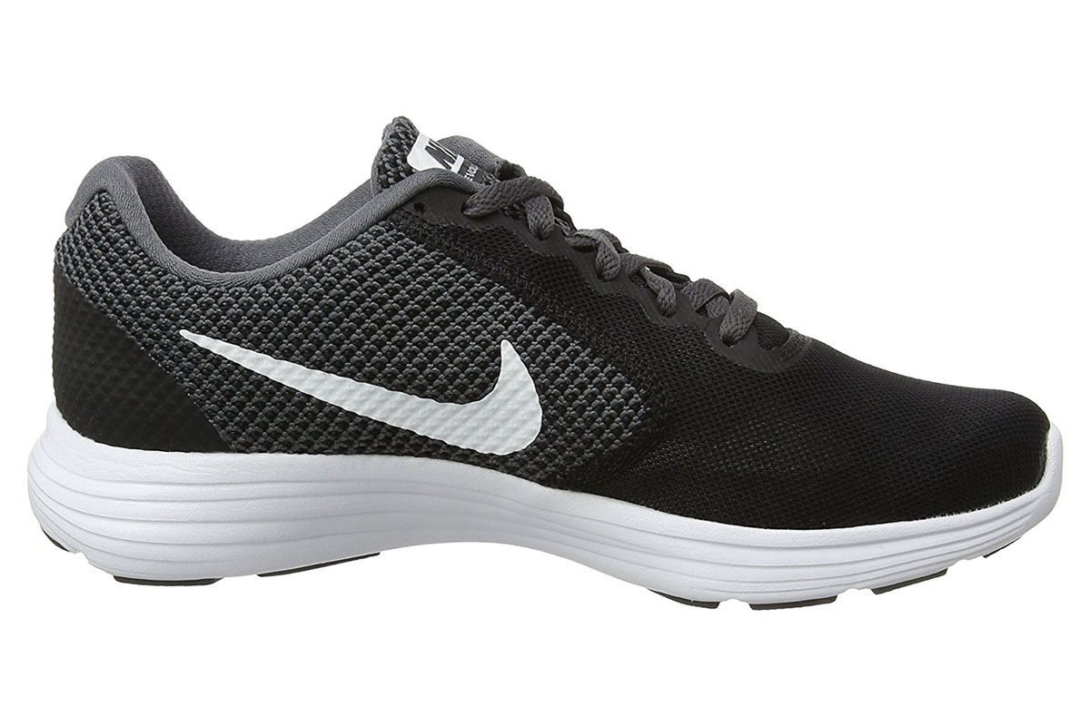 Nike Women's Revolution 3 Shoe (Dark Grey/White/Black, Size 9.5)