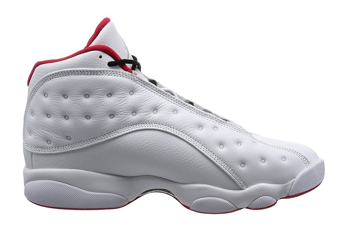 Nike Men's Air Jordan 13 Retro History of Flight Shoe (White/Silver/University Red, Size 8)