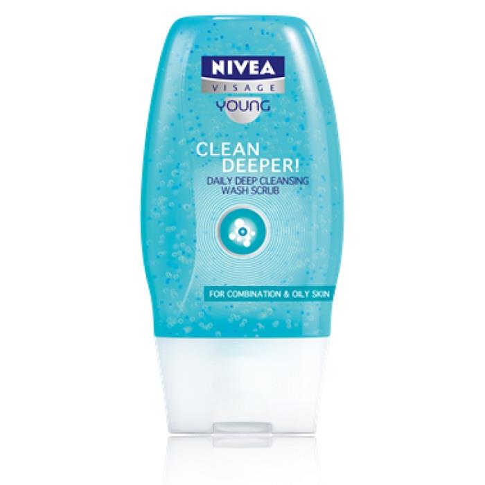 Nivea Visage Young Clean Deeper! Cleansing Wash Scrub 150ml