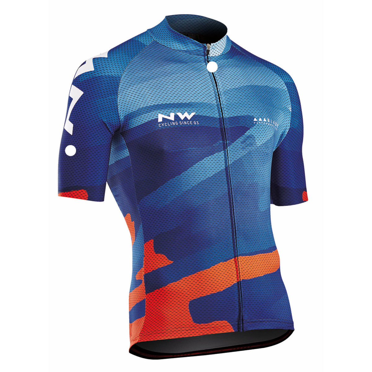 Northwave Blade 3 Jersey Short Sleeves Red/Black M - S Blue-Orange