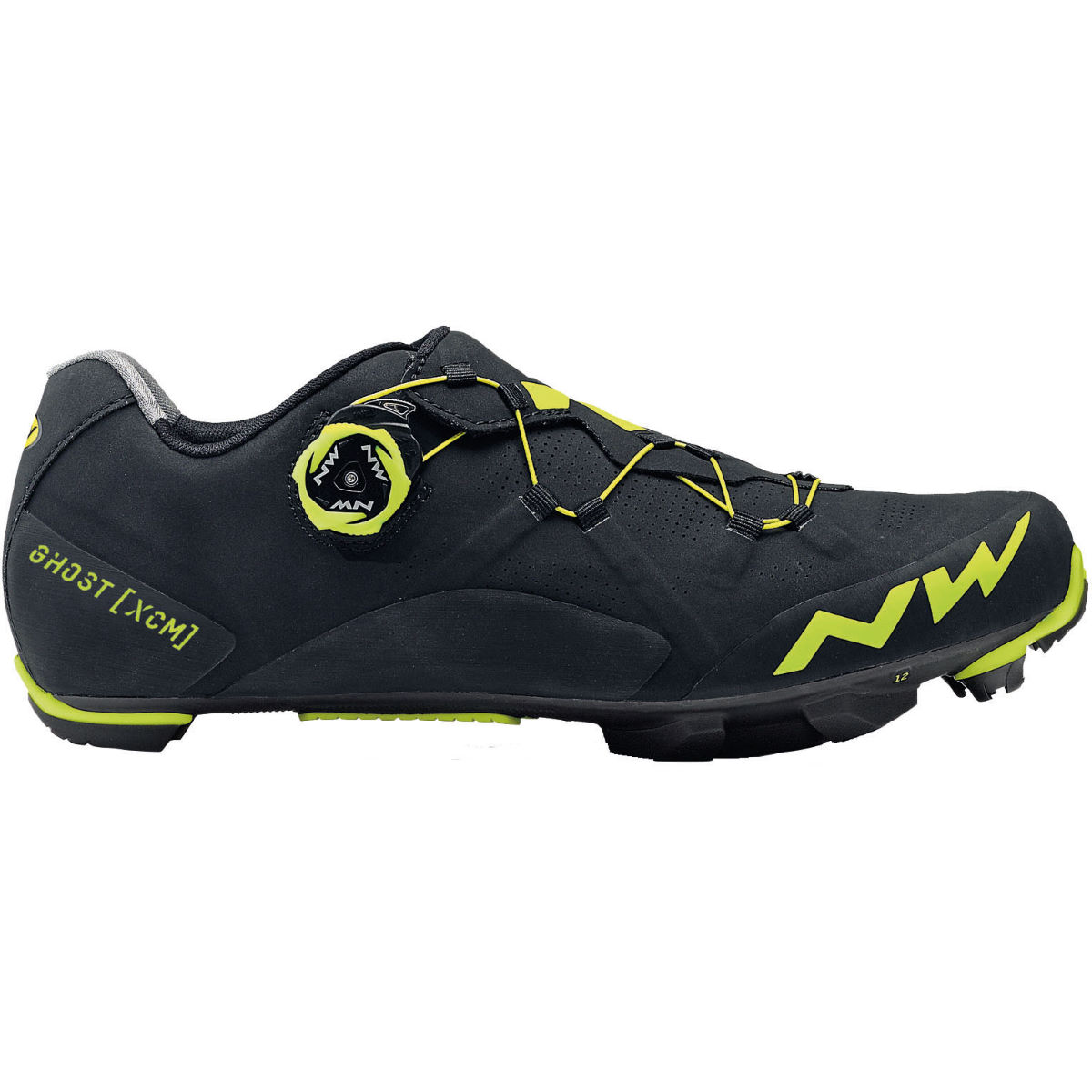 Northwave Ghost XCM Shoes - 43 Black/Yellow Fluo | Offroad Shoes